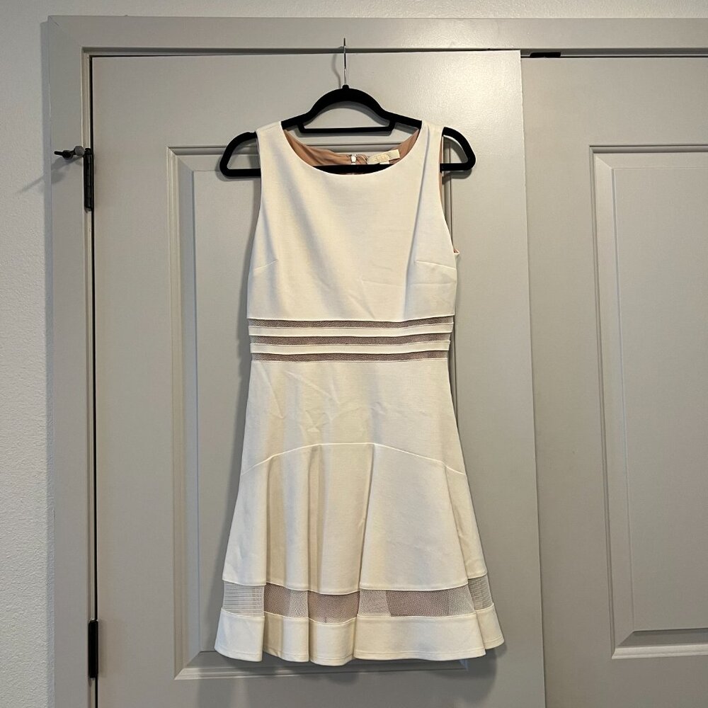 Erin Fetherston Tessa Sleeveless Mesh-Striped Flounce Dress - Picture 4 of 6